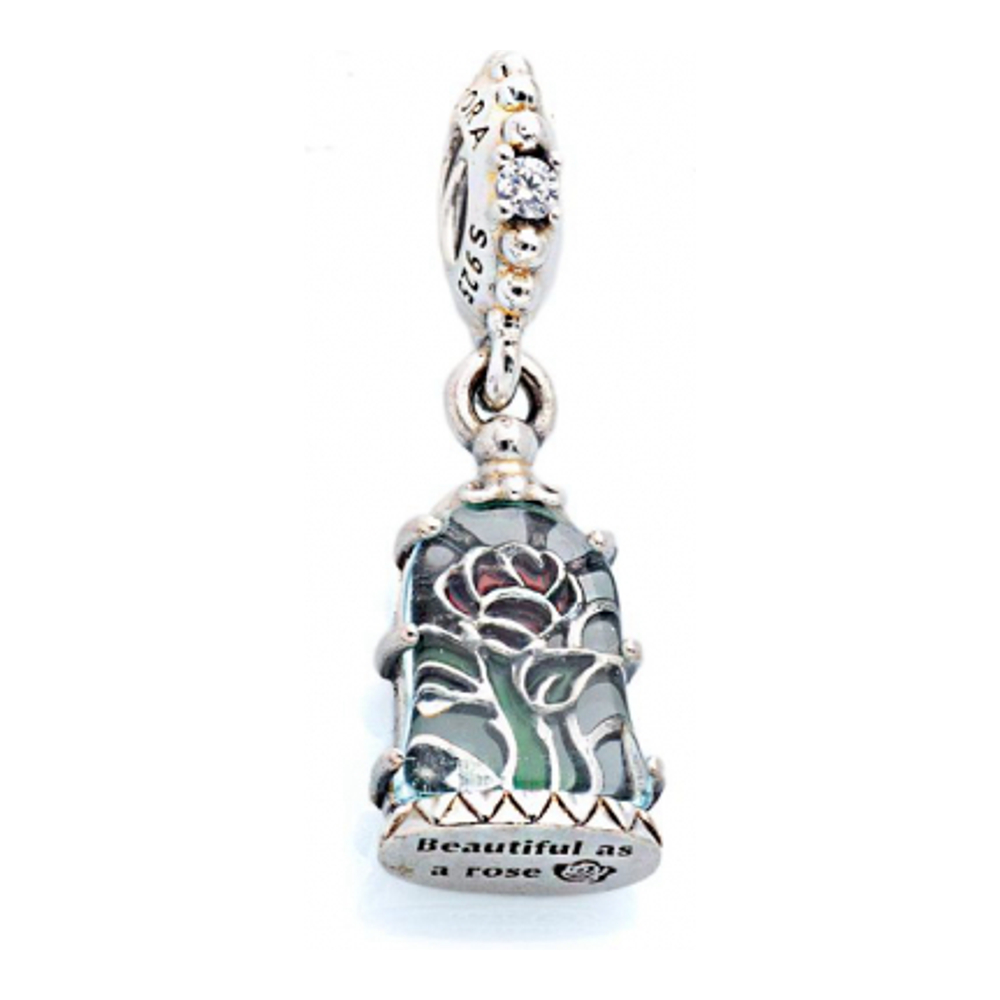 Women's 'Disney Beauty And The Beast Enchanted Rose Dangle' Charm