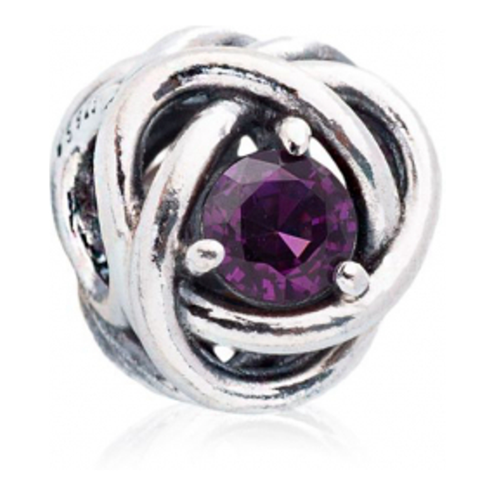 Women's 'Purple Eternity Circle' Charm