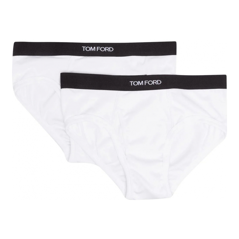 Men's 'Logo-Waistband' Briefs - 2 Pieces