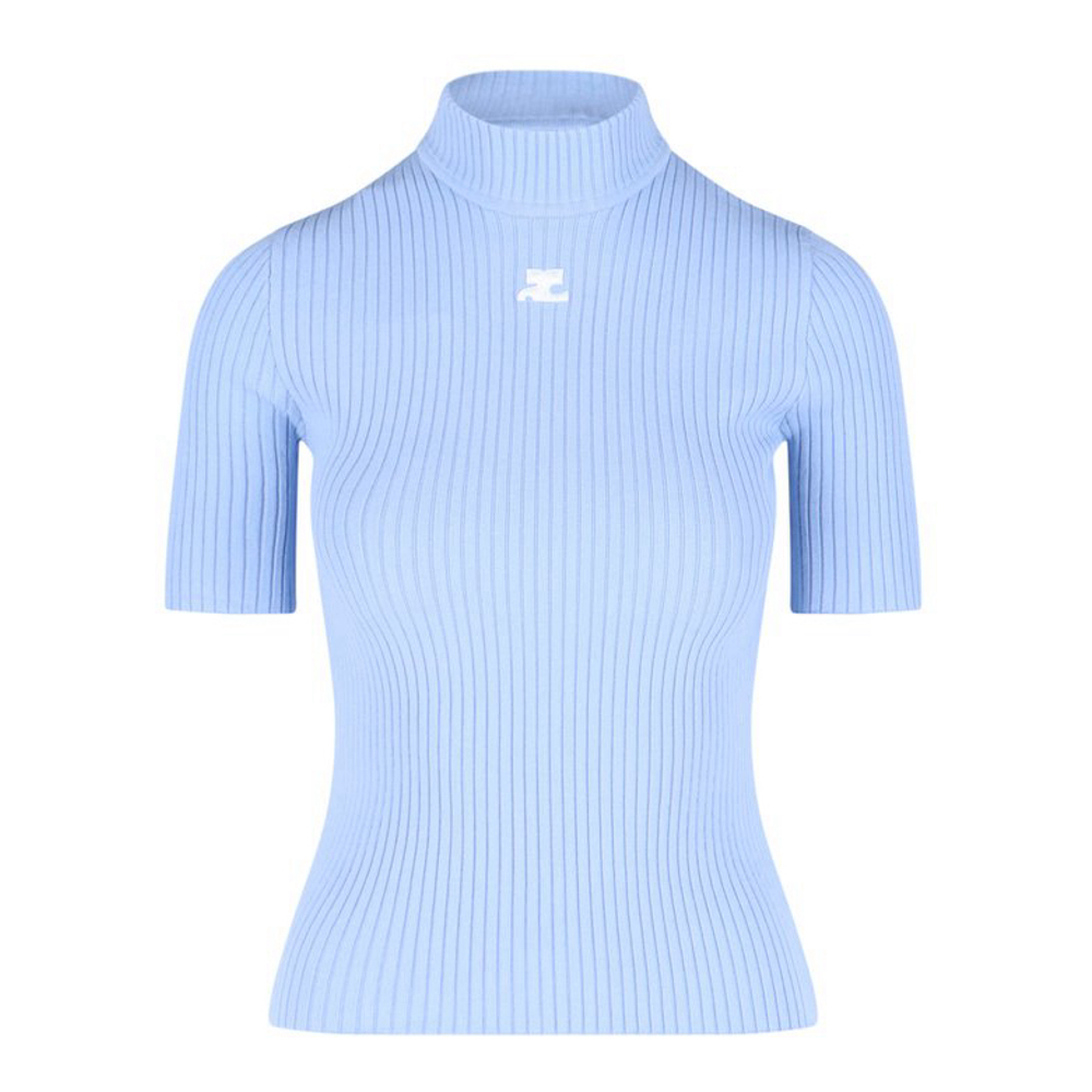 'Courrèges Reedition' Kurzarm Pullover für Damen