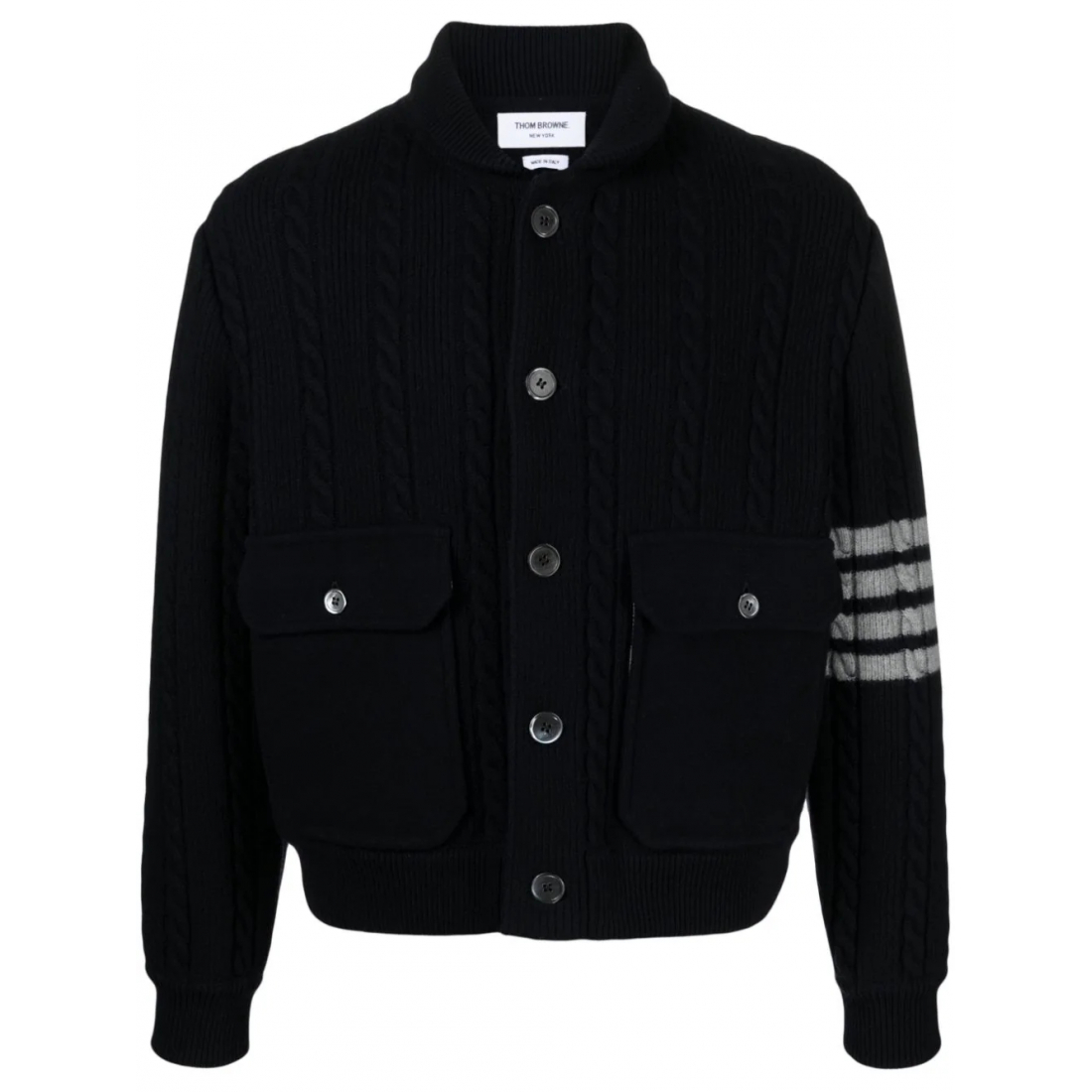 Men's '4-Bar Stripe Cable-Knit' Jacket