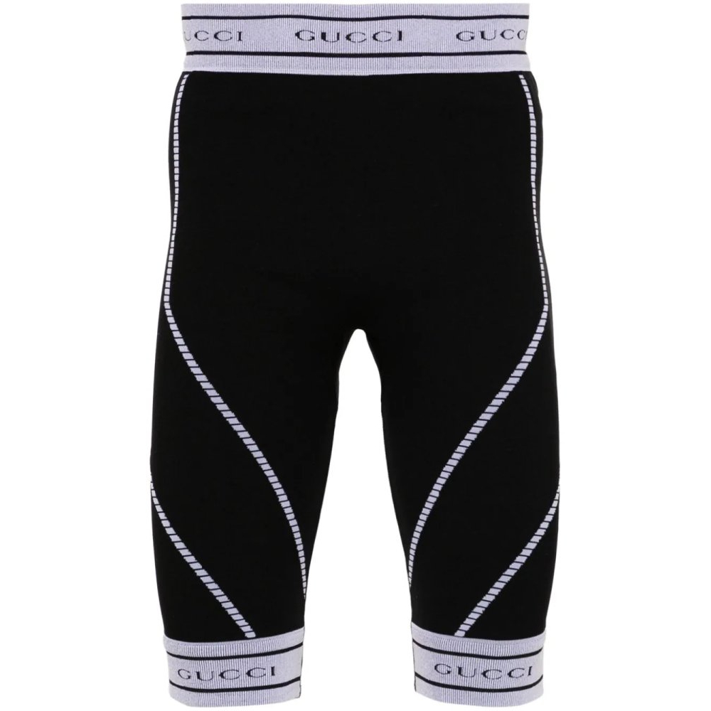 'Logo Waistband Knee-Length' Leggings für Herren