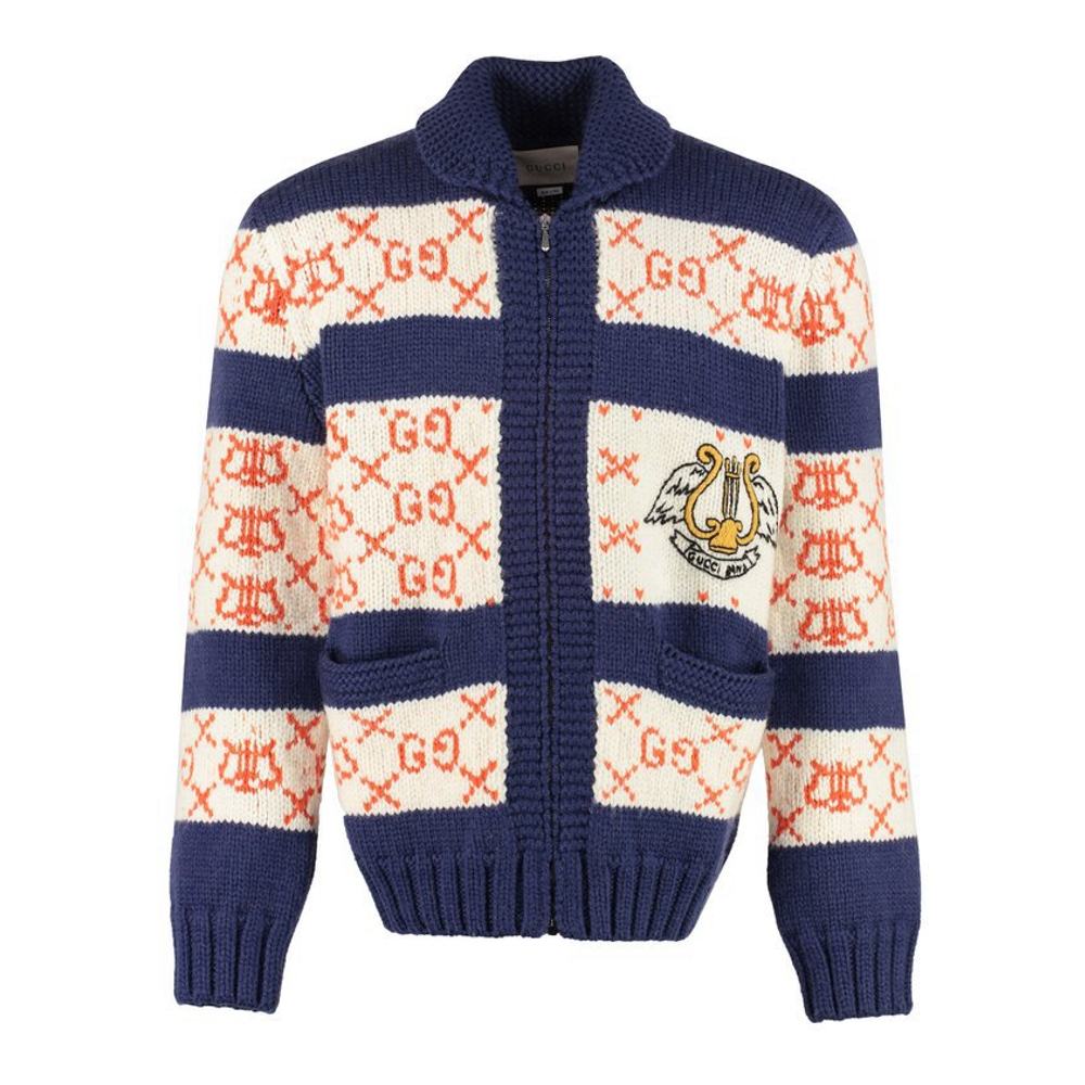 Cardigan 'GG Striped Zip-Up' pour Hommes