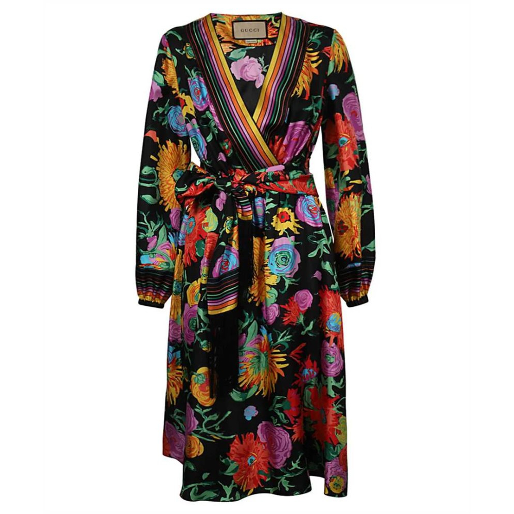 Women's 'Printed' Long-Sleeved Dress