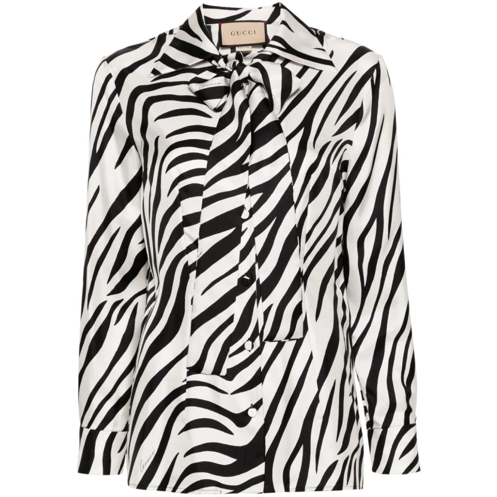 'Zebra-Print' Hemd für Damen