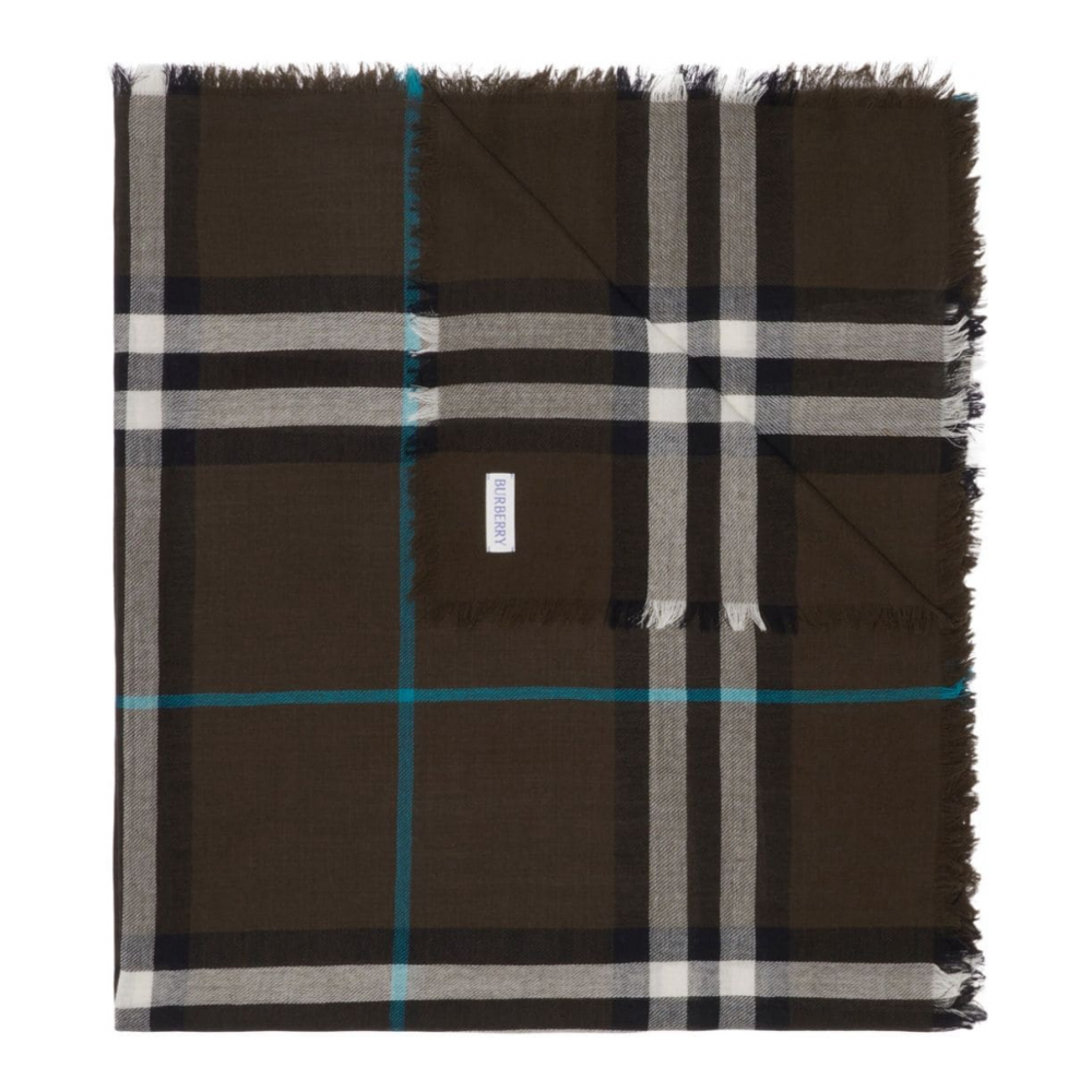 Men's 'Check' Wool Scarf