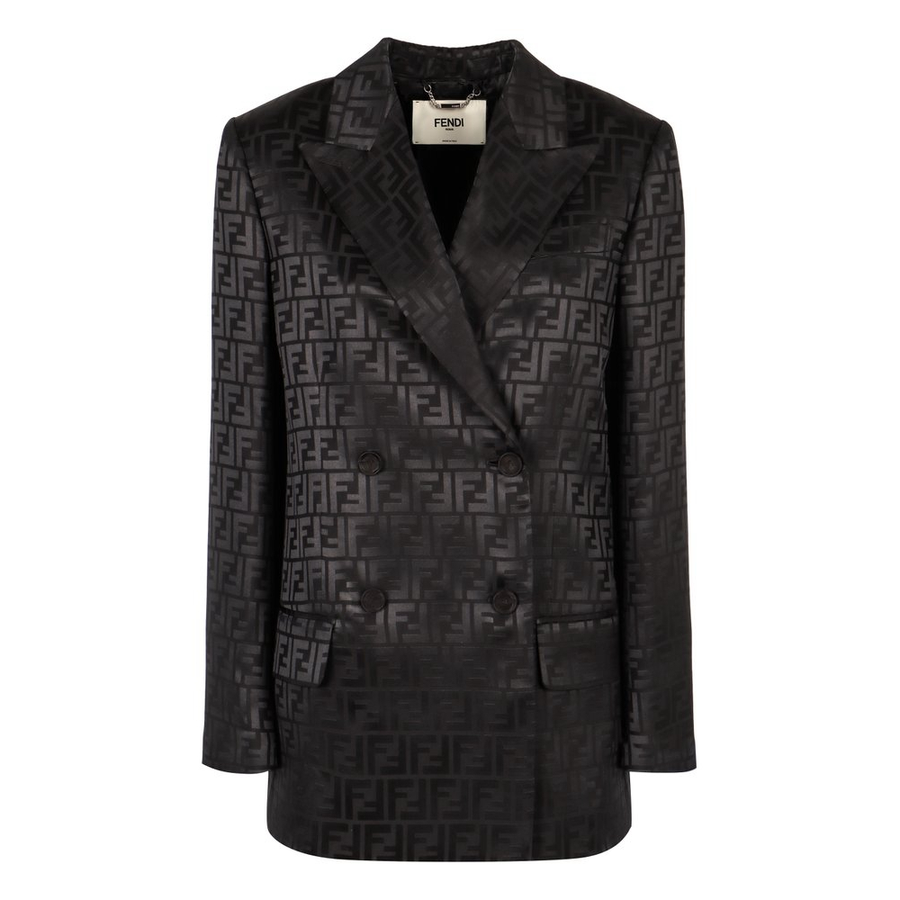 'Ff Jacquard Double Breast' Klassischer Blazer für Damen