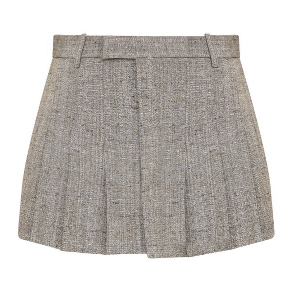 'Pleated' Mini Rock für Damen