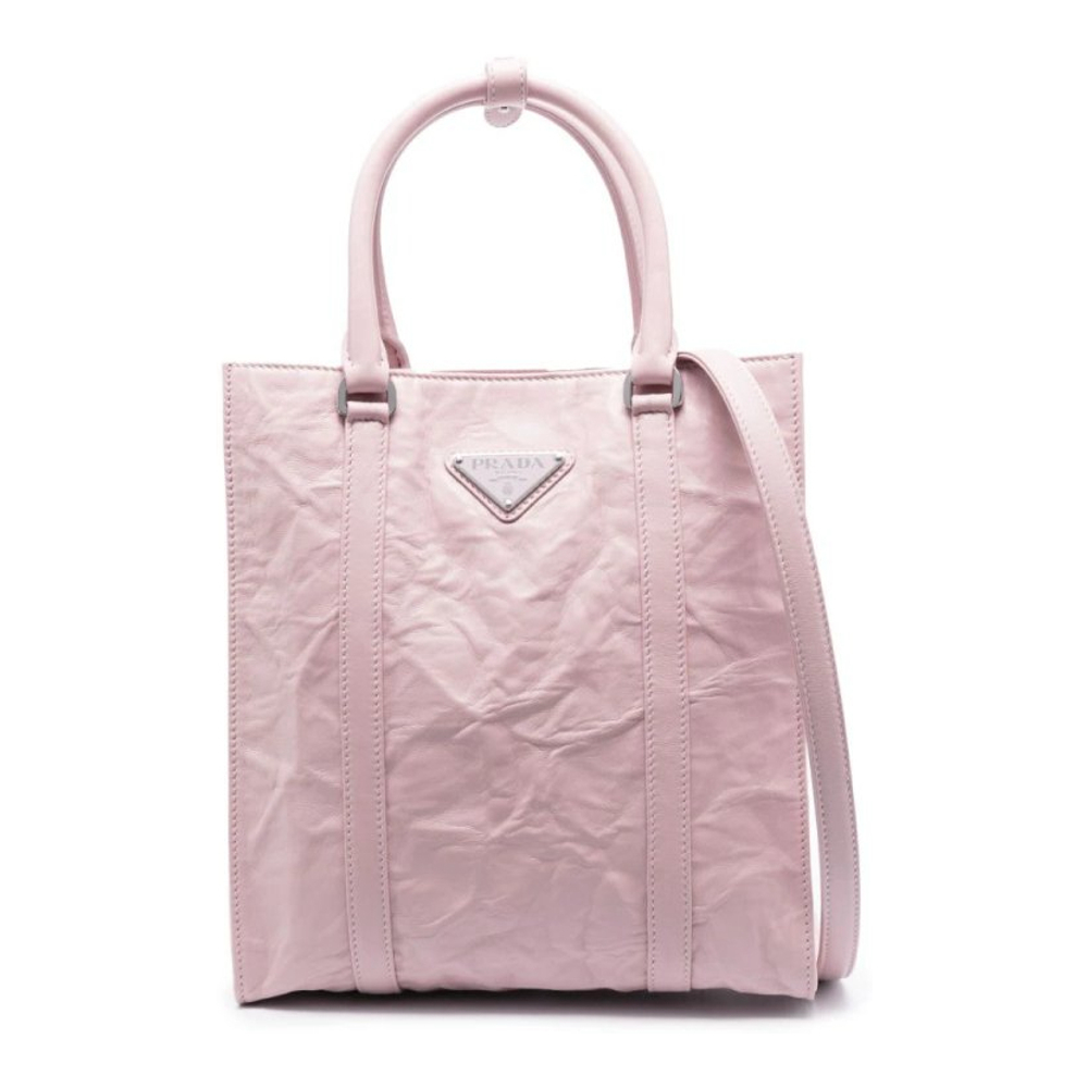 Sac Cabas 'Logo-Plaque Crinkle-Effect' pour Femmes