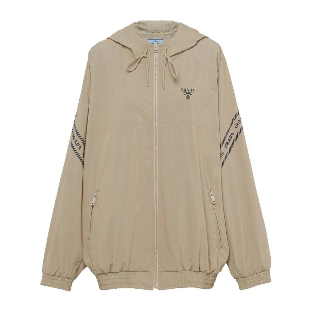 Women's 'Logo-Embroidered Hooded' Jacket