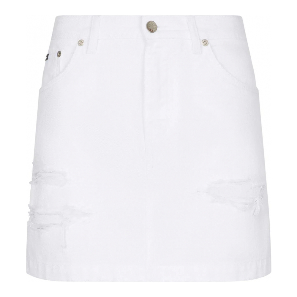 Women's 'Distressed Denim' Mini Skirt