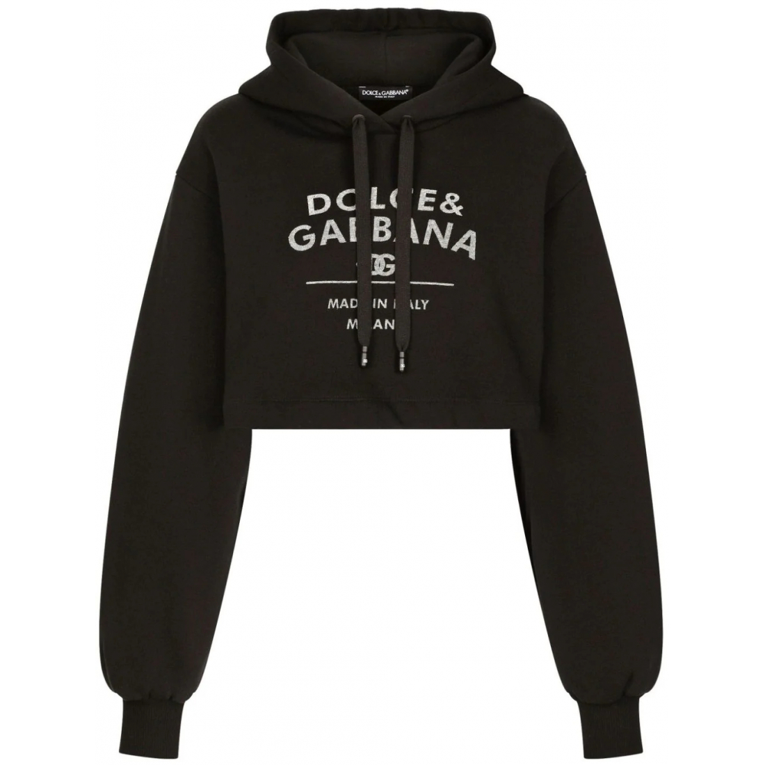 'Logo' Angeschnittenes Sweatshirt für Damen