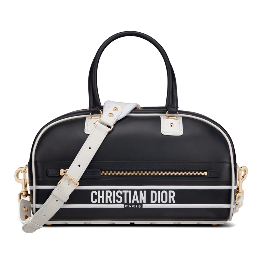 Women's 'Medium Dior Vibe Zip Bowling' Top Handle Bag