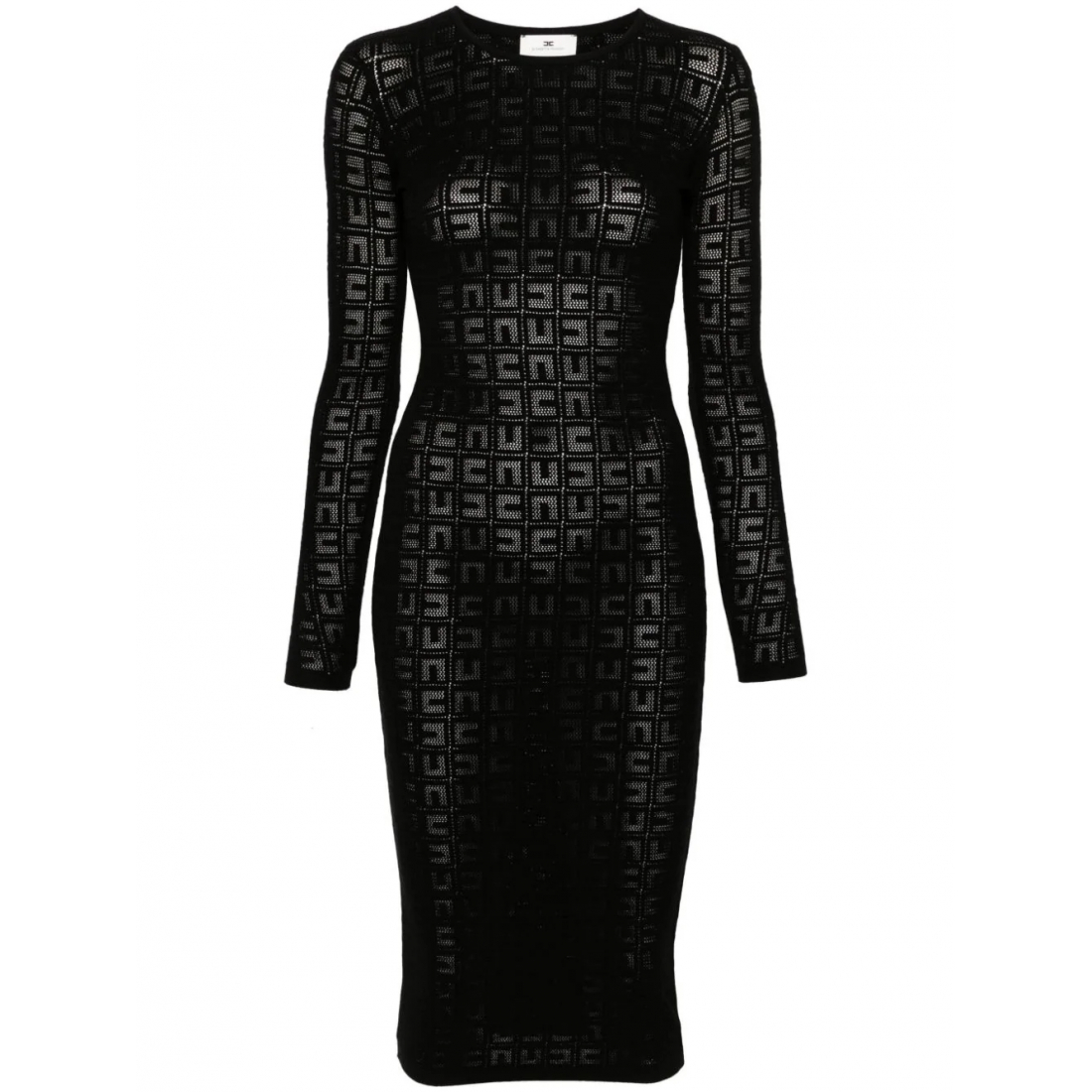 'Open-Knit' Midi Kleid für Damen