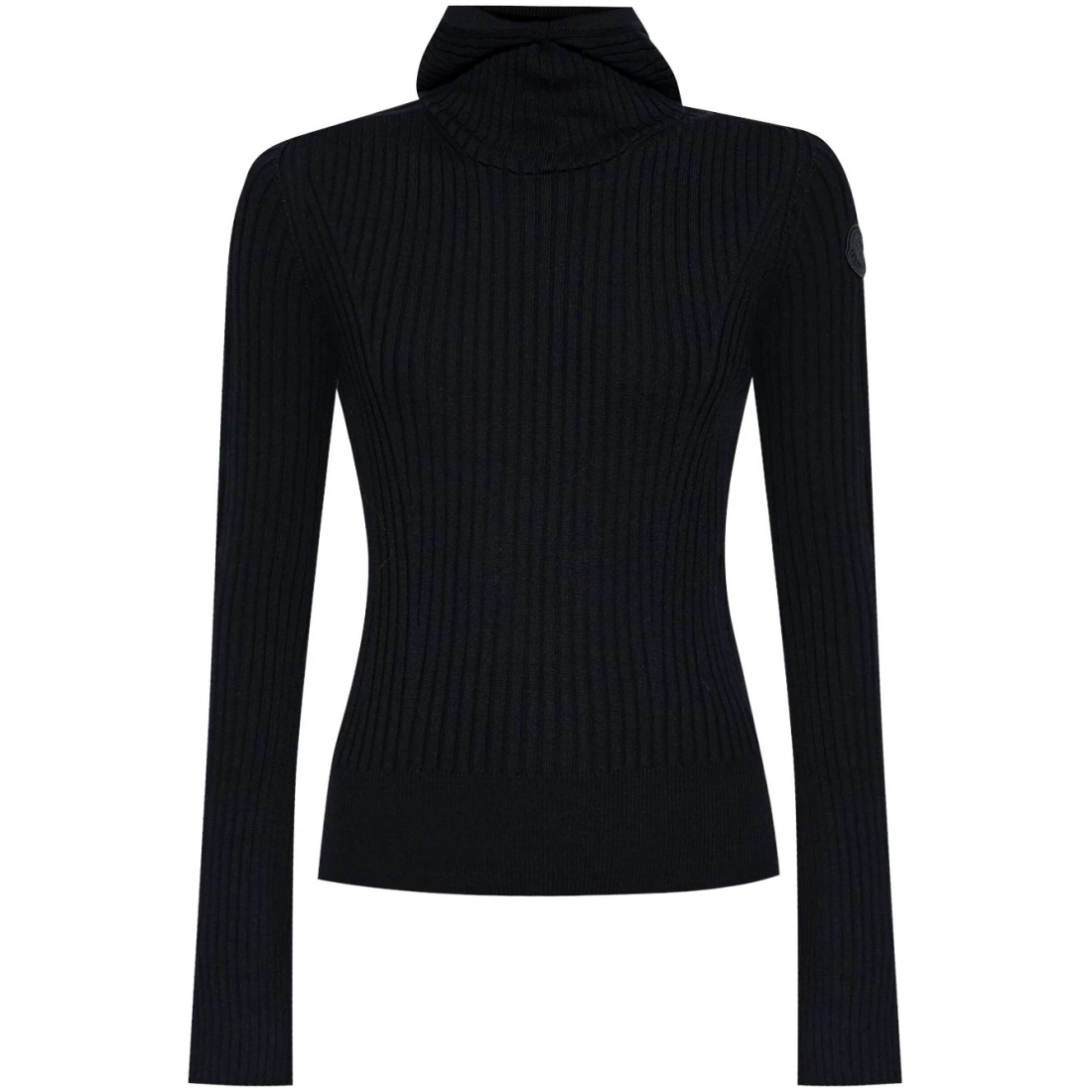 'Logo-Patch Ribbed' Kapuzenpullover für Damen