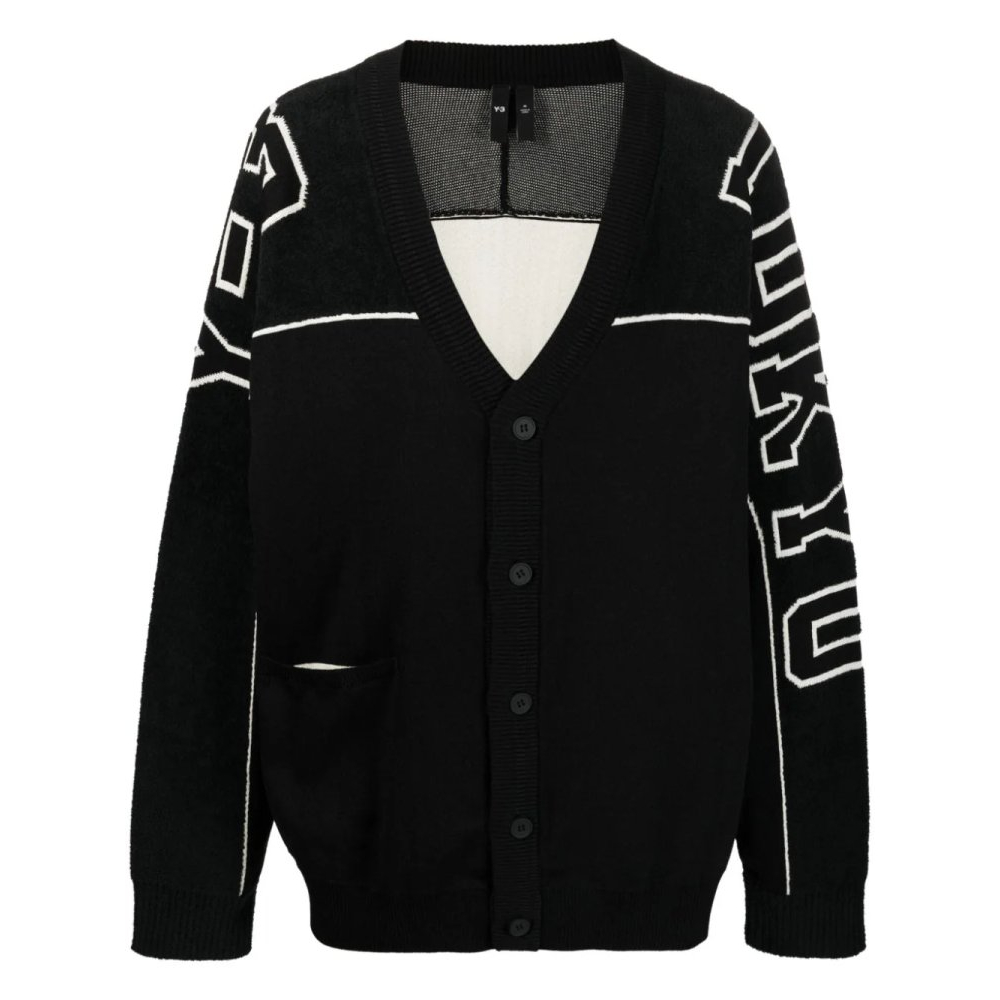 Men's 'Intarsia-Knit Logo' Cardigan