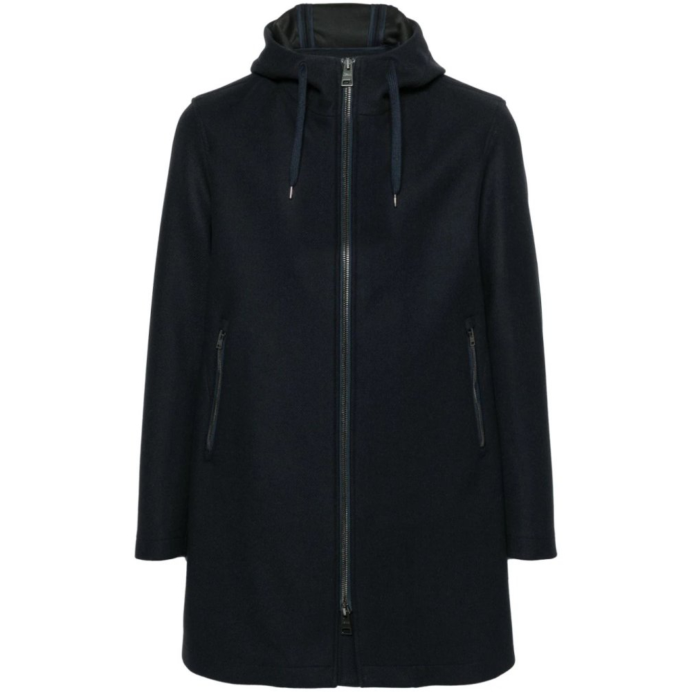 Men's 'Logo-Plaque Hooded' Coat