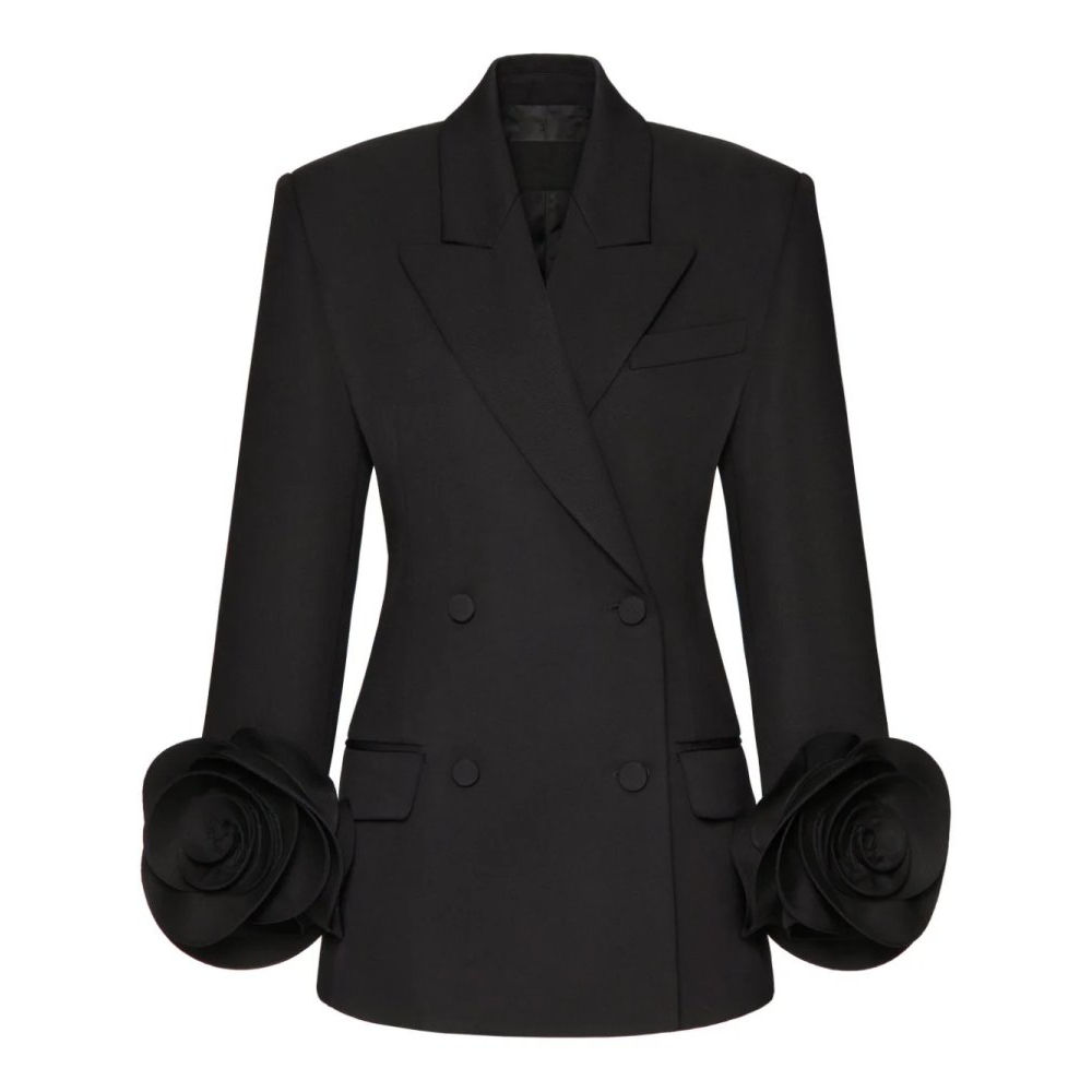 'Rose Appliqué' Klassischer Blazer für Damen