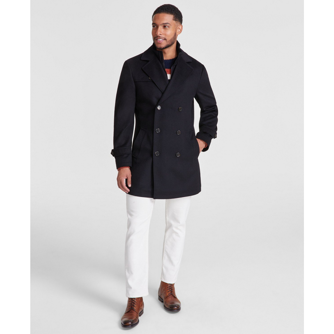 Men's 'Classic-Fit Solid' Overcoat