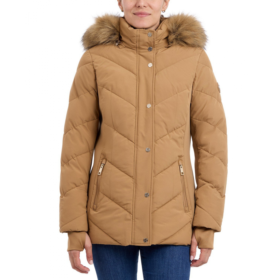 Women's 'Faux-Fur-Trim Hooded Puffer Coat'