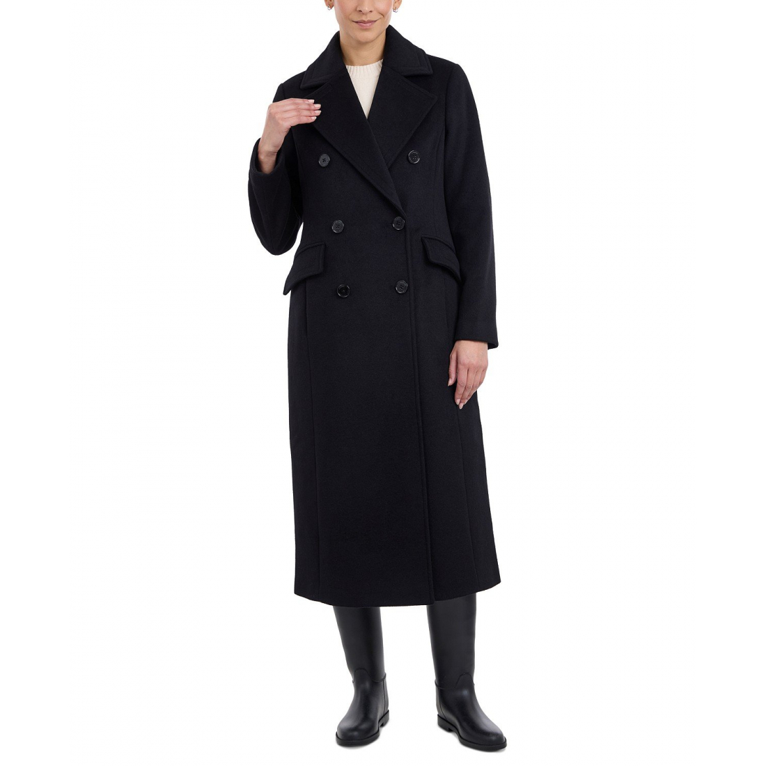 'Double-Breasted Maxi Coat' pour Femmes