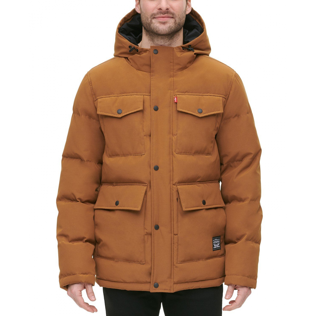 Men's 'Four Pocket Parka Hoody' Quilted Jacket