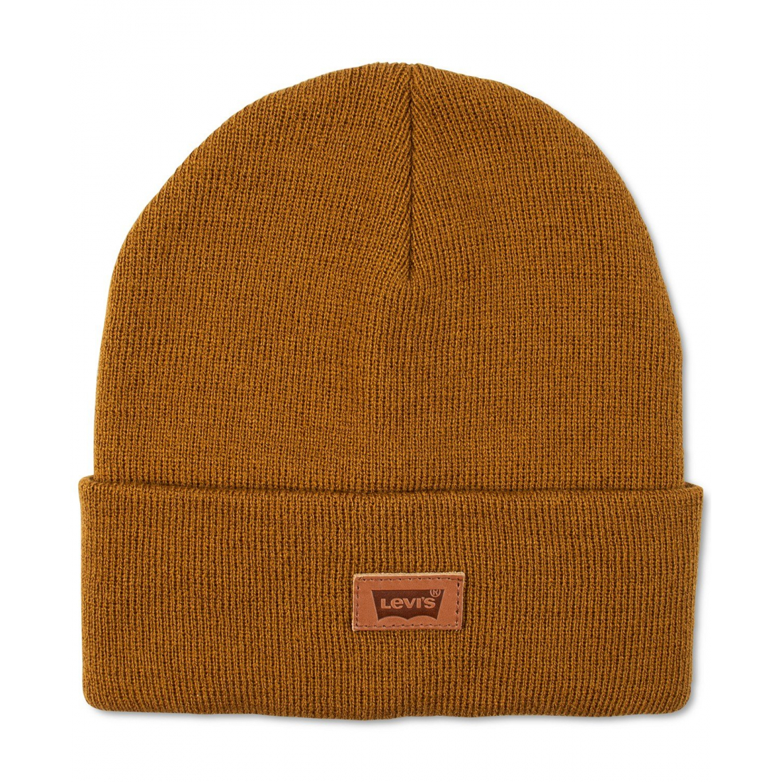 Men's 'All Season Comfy Leather Logo Patch Hero' Beanie