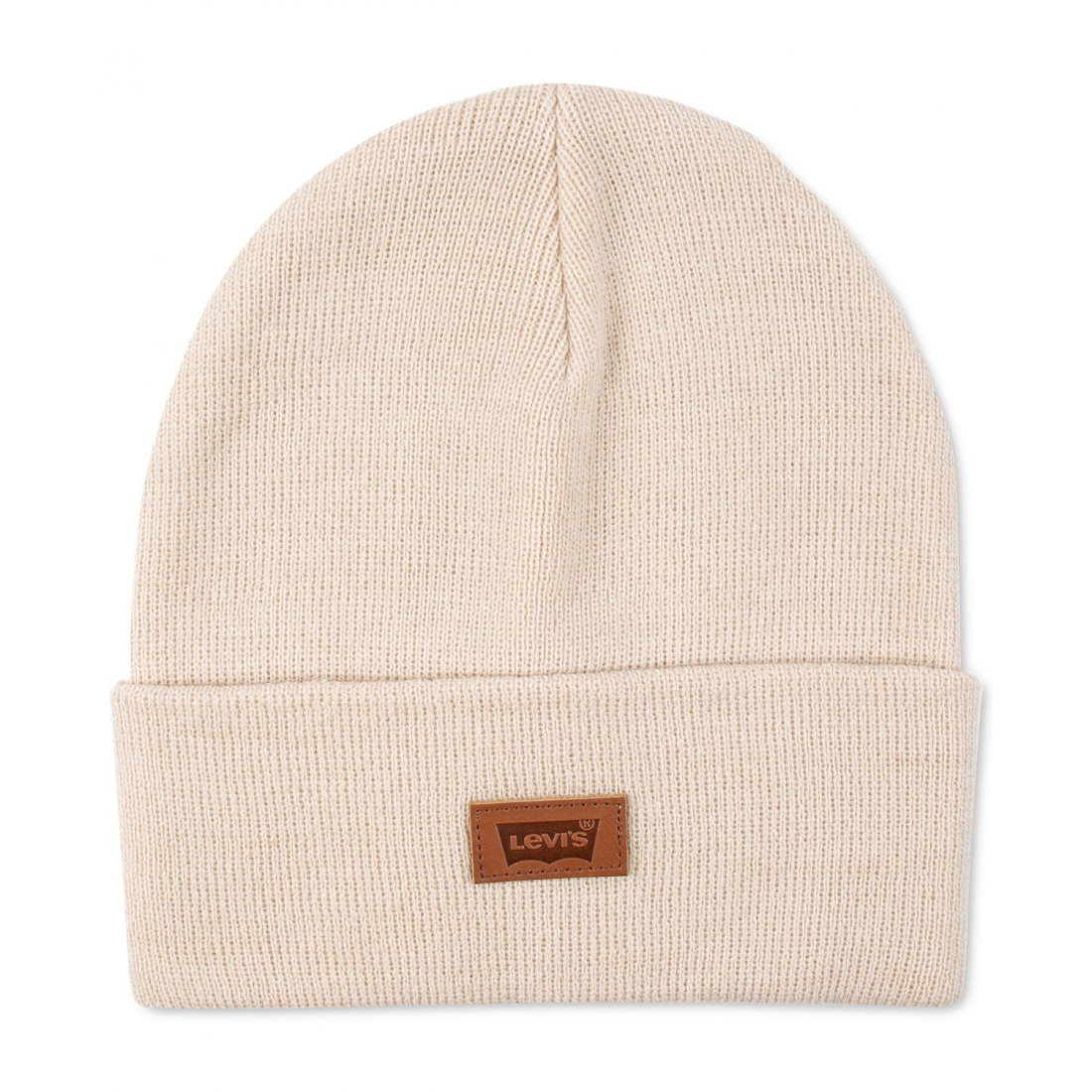 Men's 'All Season Comfy Leather Logo Patch Hero' Beanie