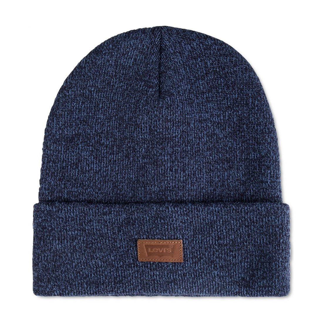 Men's 'All Season Comfy Leather Logo Patch Hero' Beanie