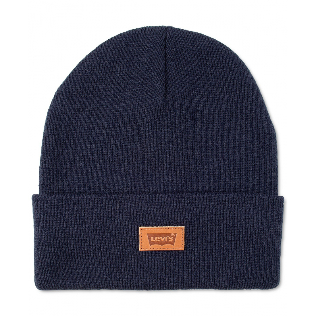 Men's 'All Season Comfy Leather Logo Patch Hero' Beanie