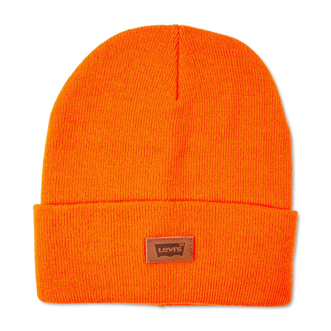 Men's 'All Season Comfy Leather Logo Patch Hero' Beanie