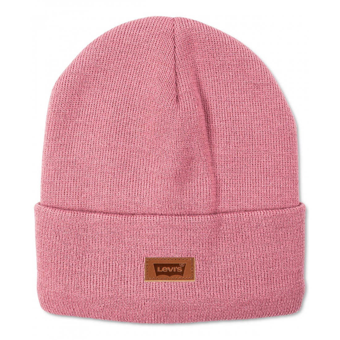 Men's 'All Season Comfy Leather Logo Patch Hero' Beanie