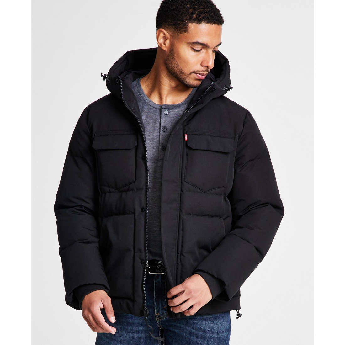 Men's 'Quilted Hooded' Puffer Jacket