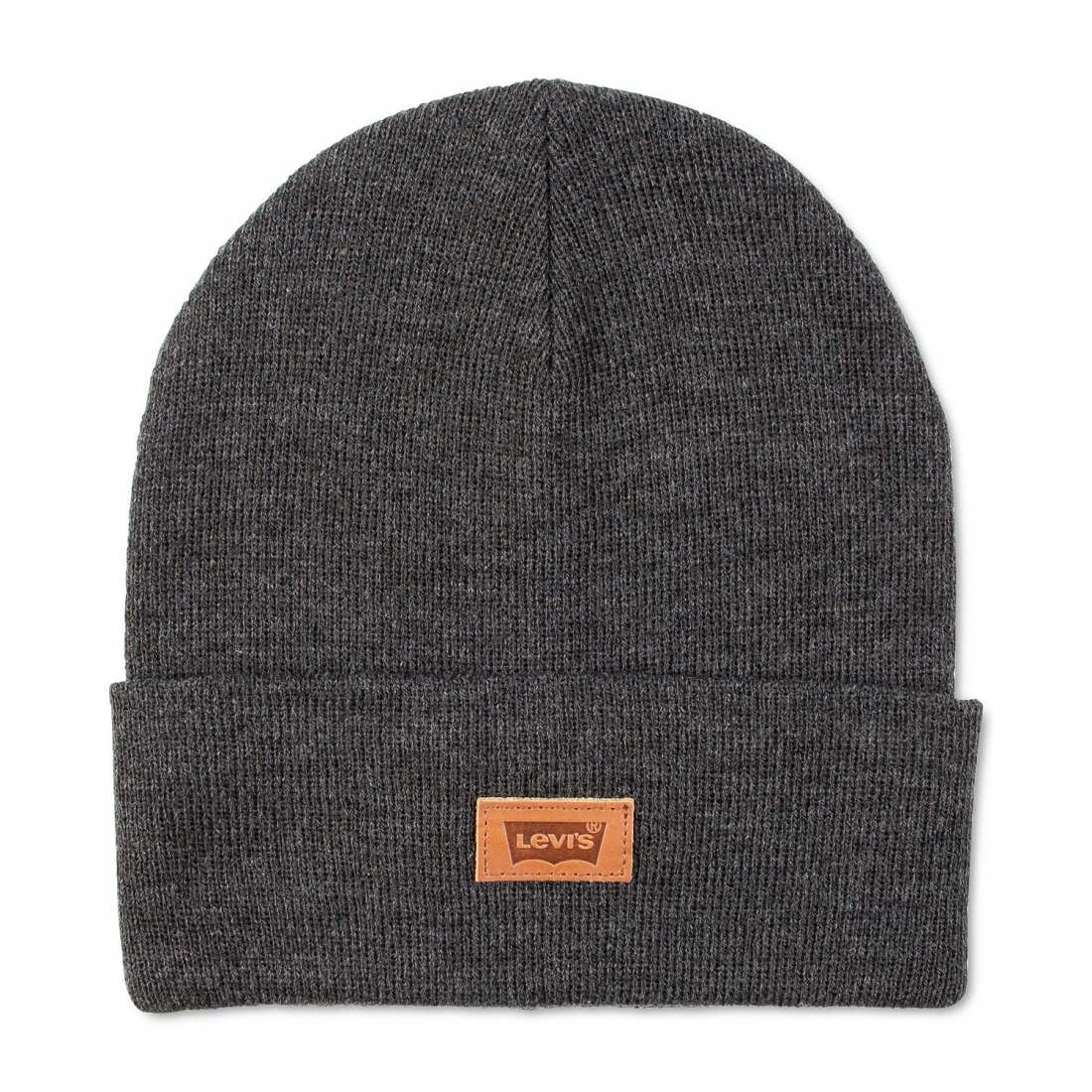 Men's 'All Season Comfy Leather Logo Patch Hero' Beanie