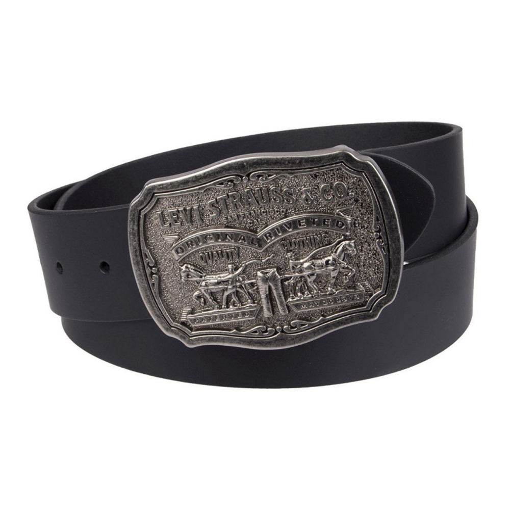 Men's 'Plaque Buckle' Belt