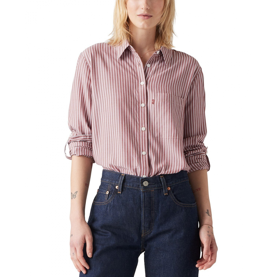 'Darlene Collared Button-Front' Hemd für Damen