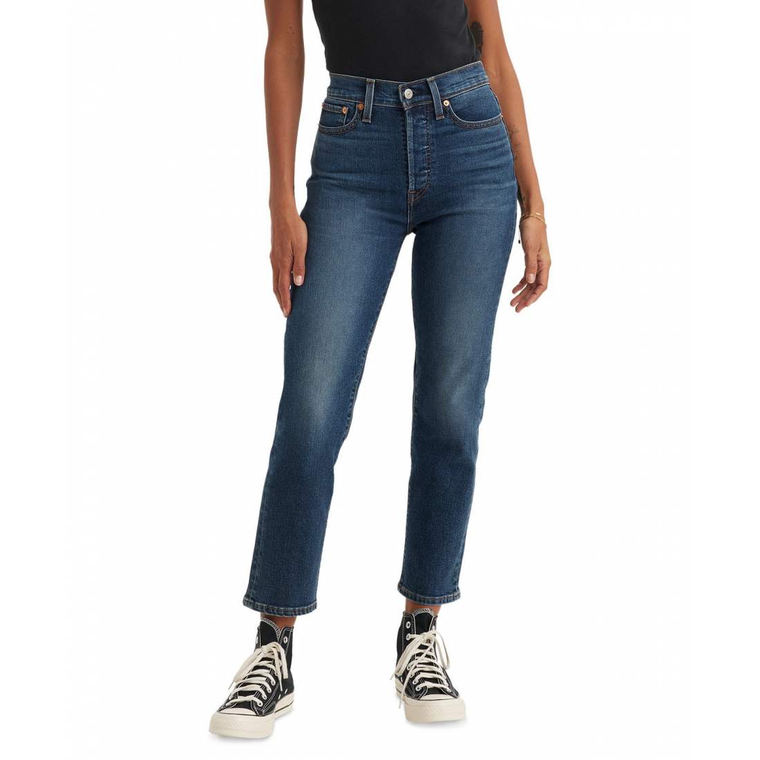 Women's 'Wedgie Straight-Leg High Rise' Cropped Jeans