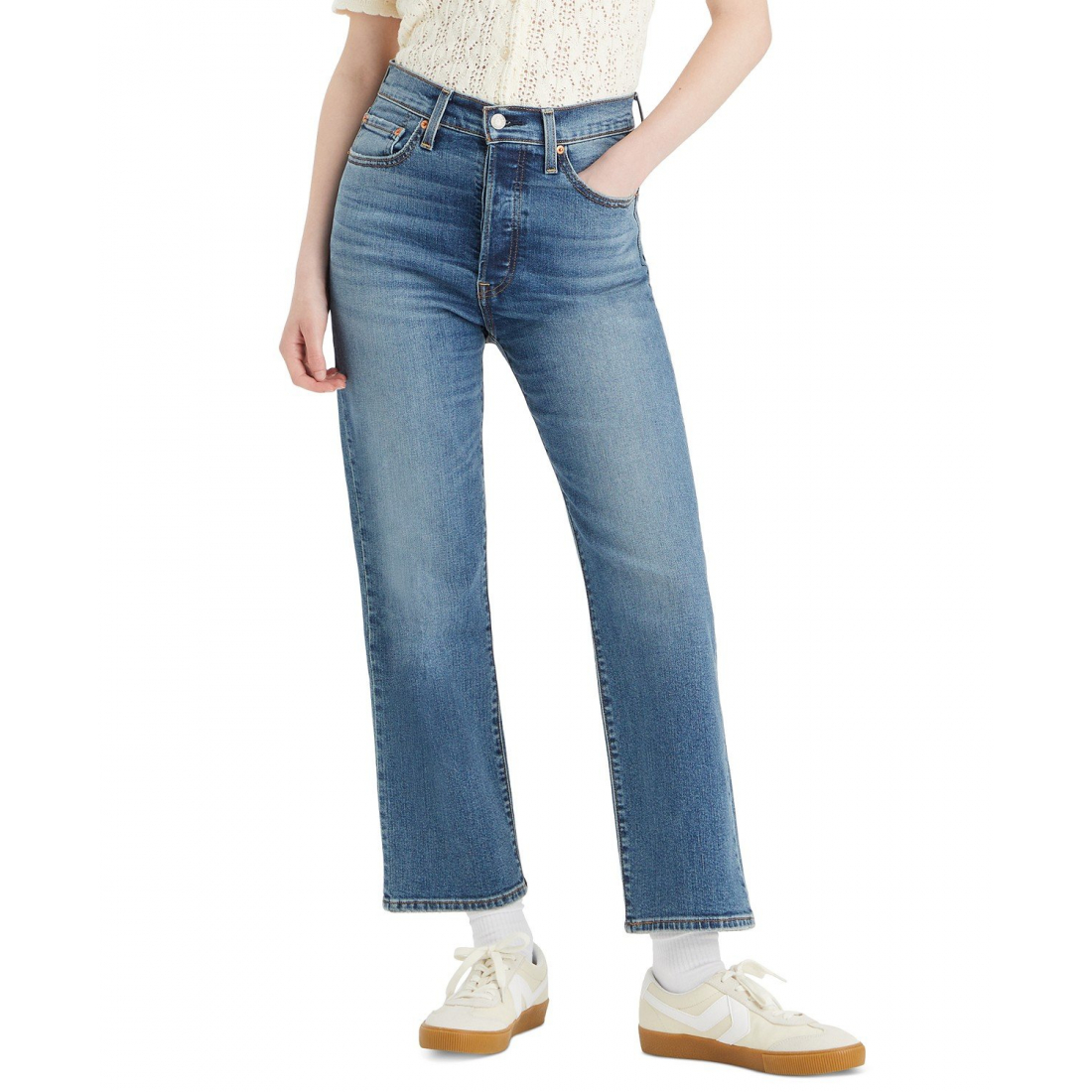 'Ribcage Ultra High Rise Straight Ankle' Jeans für Damen