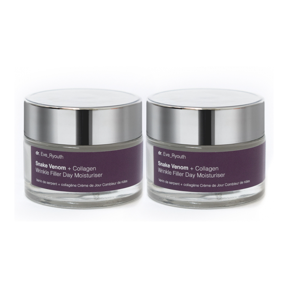 'Snake Venom + Collagen Wrinkle Filler' Day Moisturiser - 2 Pieces