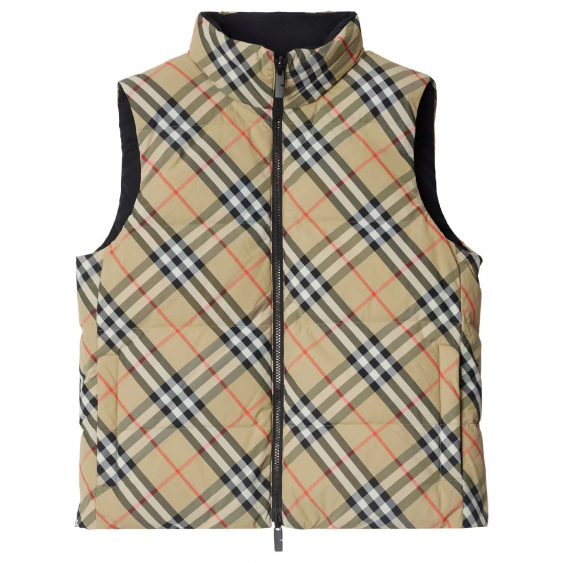 Gilet matelassé 'Check-Print Reversible' pour Femmes