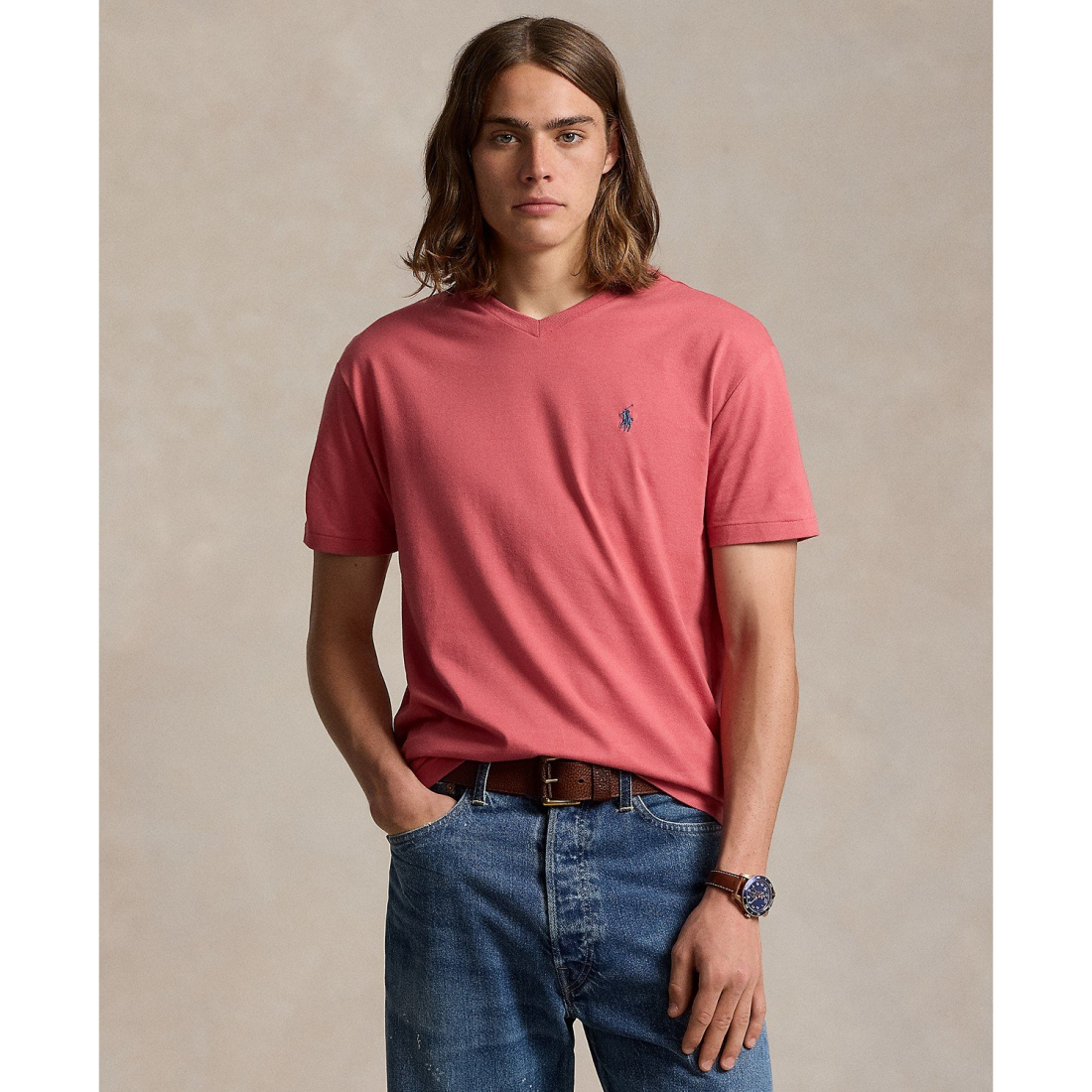 Classic-Fit V Neck T-Shirt pour Hommes