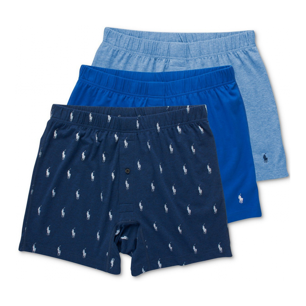 Men's Classic Stretch Knit Boxers - 3 Pieces