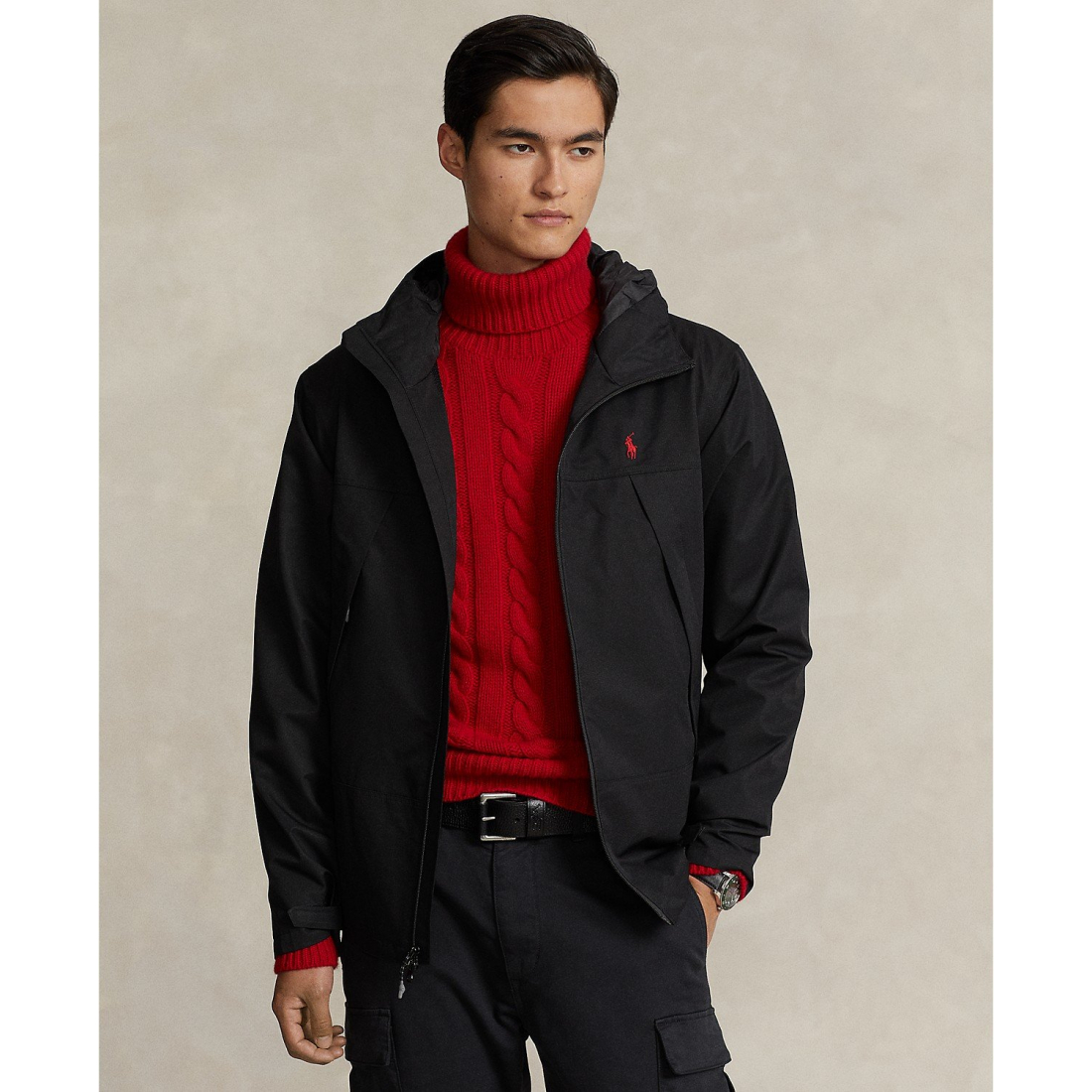 Men's Water-Resistant Hooded Jacket