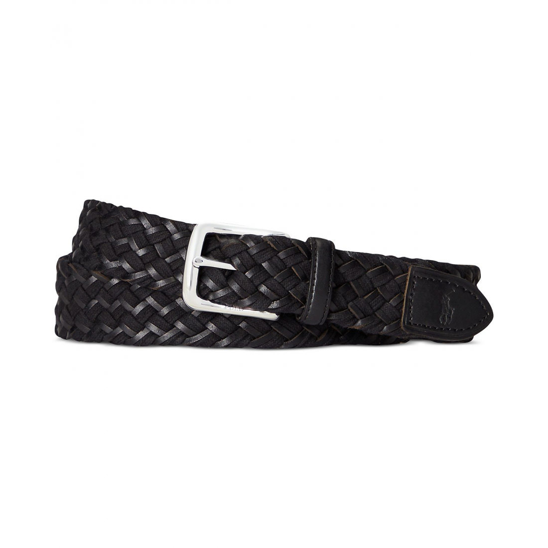 Men's Braided Leather & Cotton Belt