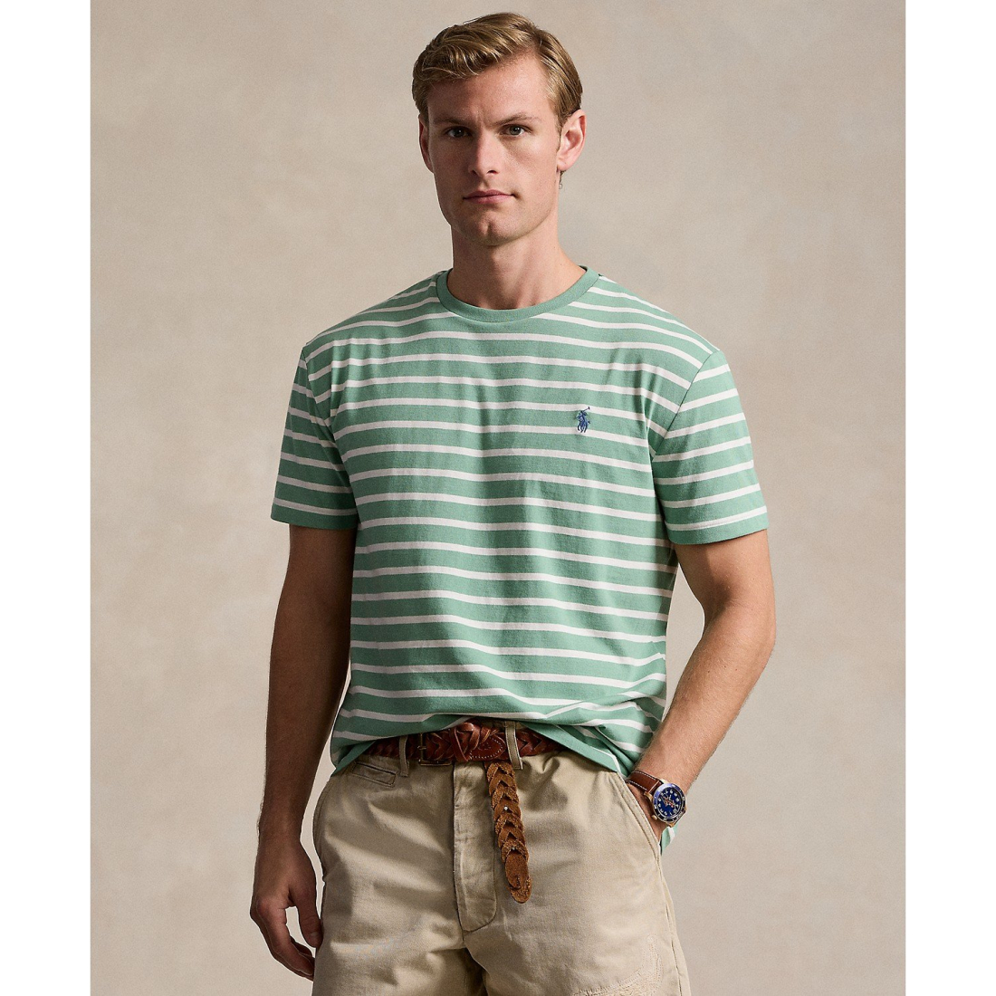 Classic-Fit Striped Cotton Jersey T-Shirt pour Hommes