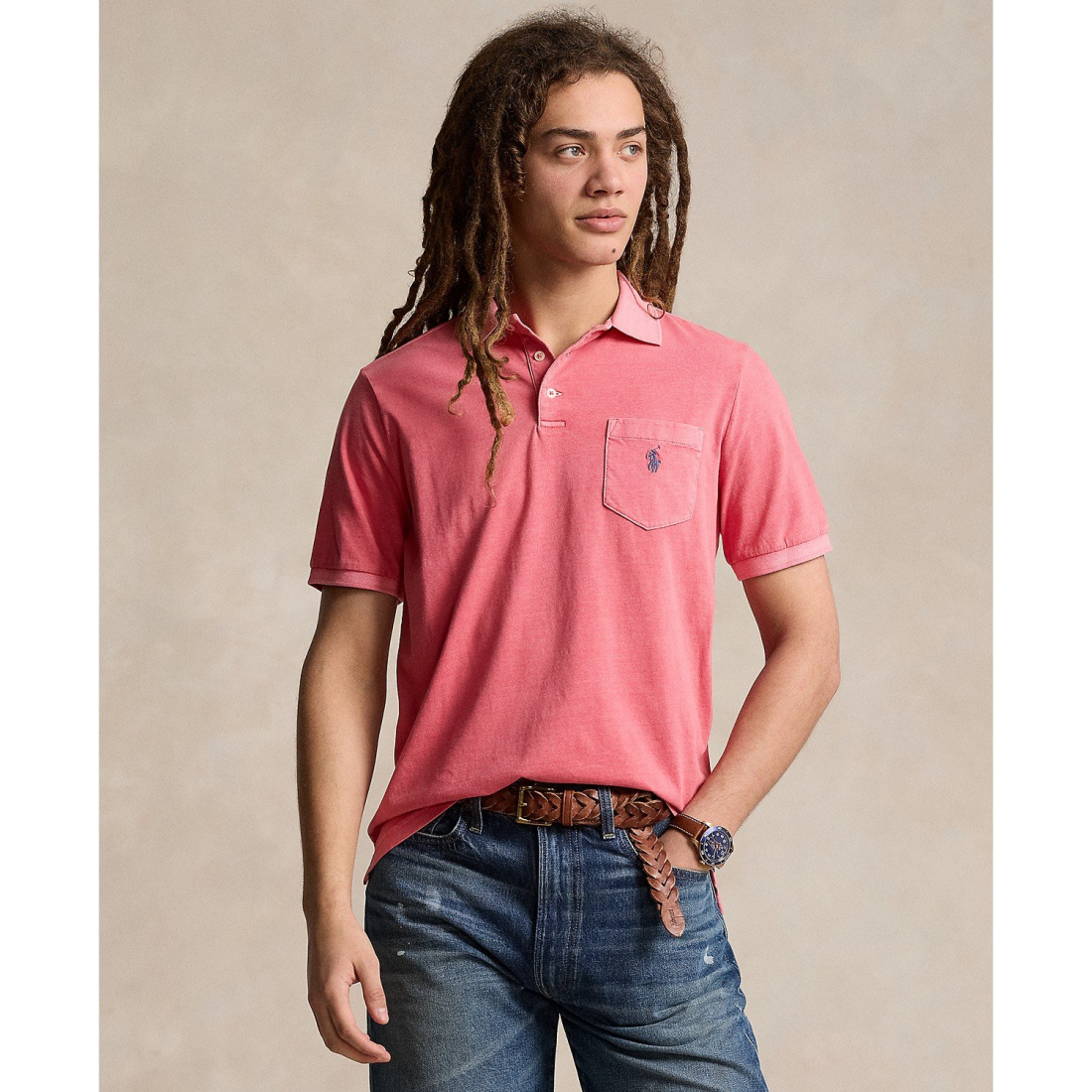 Men's Classic-Fit Garment-Dyed Polo Shirt