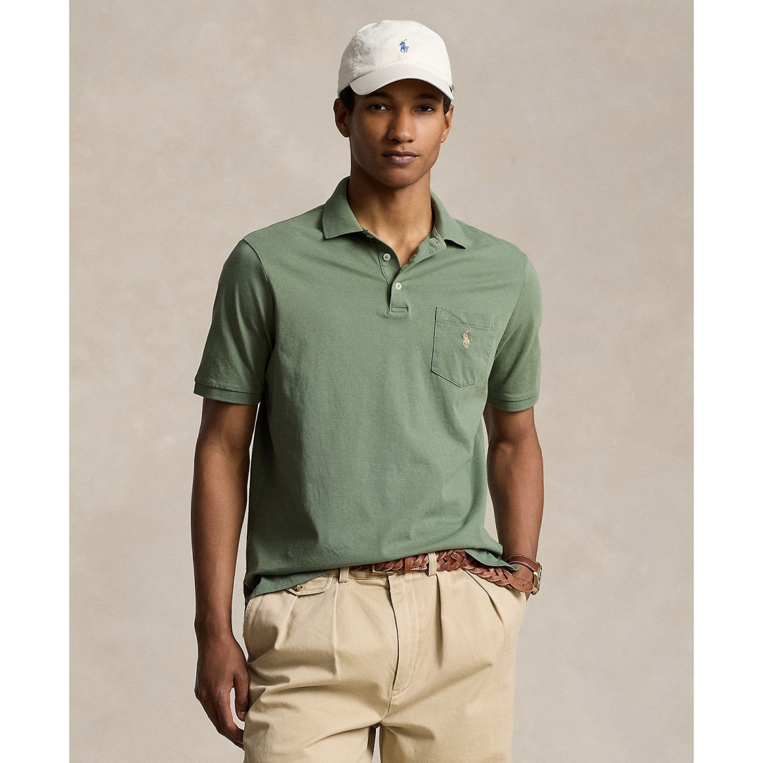 Classic-Fit Garment-Dyed Polo Shirt pour Hommes