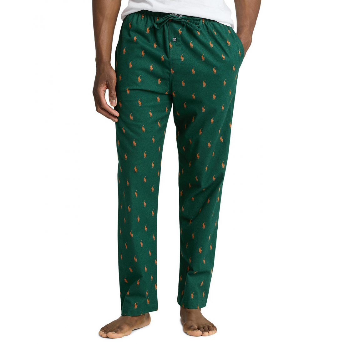 Men's Flannel Pony-Print Pajama Pants