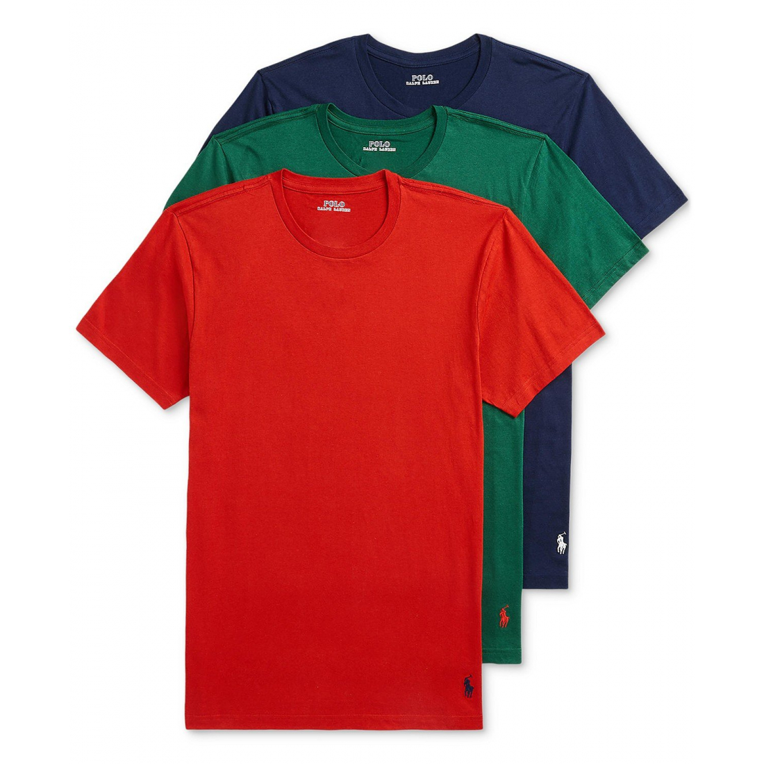 Men's Cotton Crewneck Undershirts - 3 Pieces