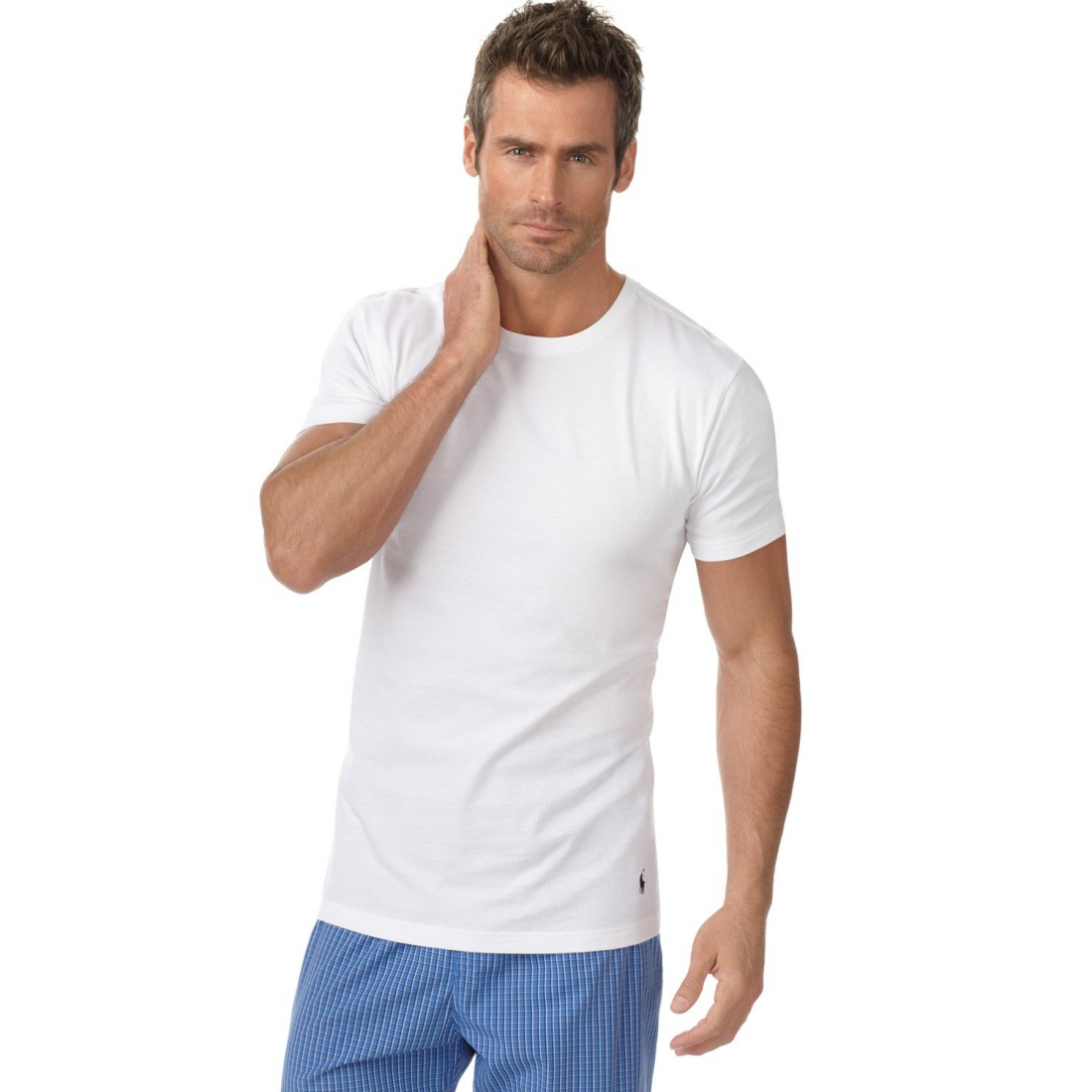 Men's Undershirt, Slim Fit Classic Cotton Crews  - 5 Pieces